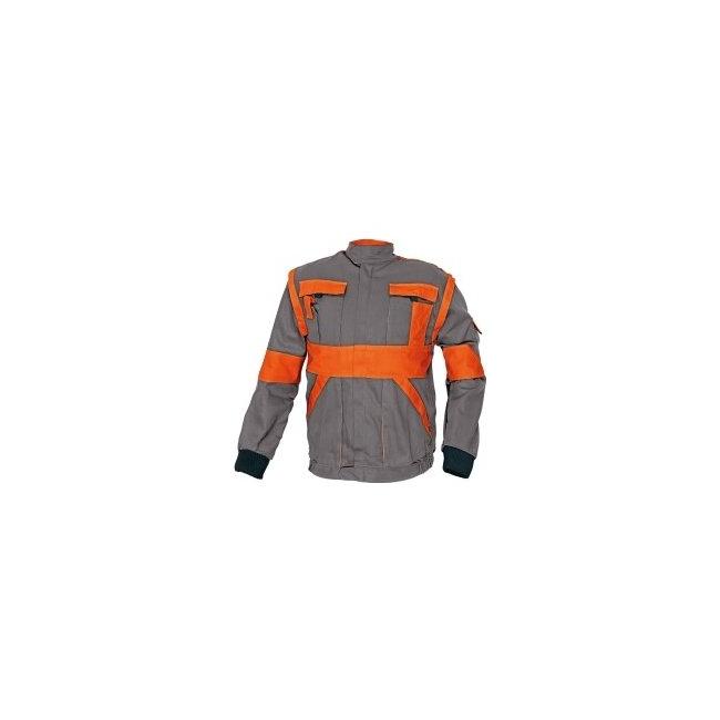 [OD001801] Maxi-Jacke MAX grau/orange, Größe 48