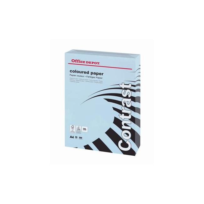 Office Depot A4-Farbpapier, Pastellblau, 80 g/m²