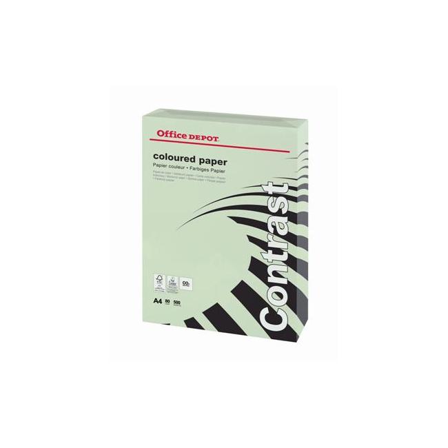 Office Depot A4-Farbpapier, Pastellgrün, 80 g/m²