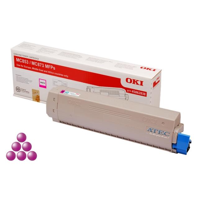 [OK031663] Toner OKI 45862838 für MC853/MC873 Magenta (7.300 Seiten)