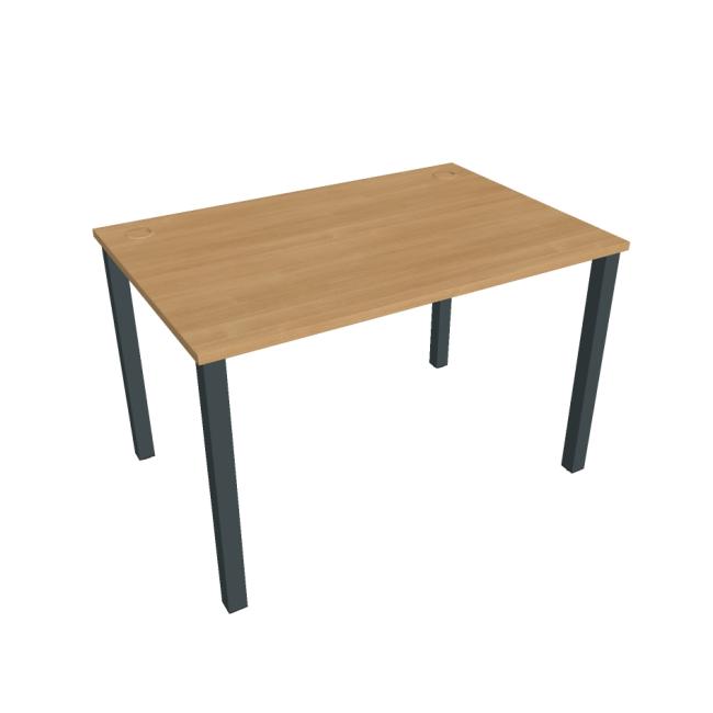 Schreibtisch Uni, 120 x 75,5 x 80 cm, Eiche/Schwarz