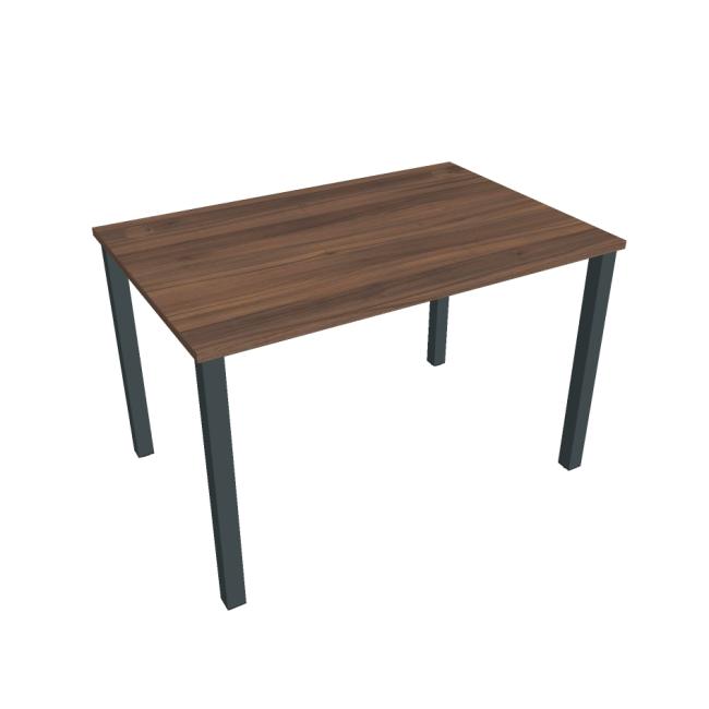 [ON012072] Schreibtisch Uni, 120 x 75,5 x 80 cm, Walnuss/Schwarz