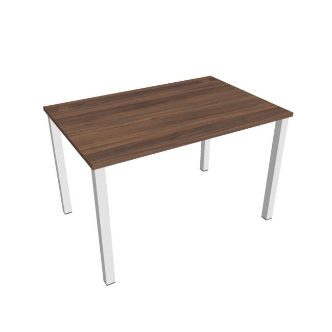 [ON012074] Schreibtisch Uni, 120 x 75,5 x 80 cm, Nussbaum/Weiß