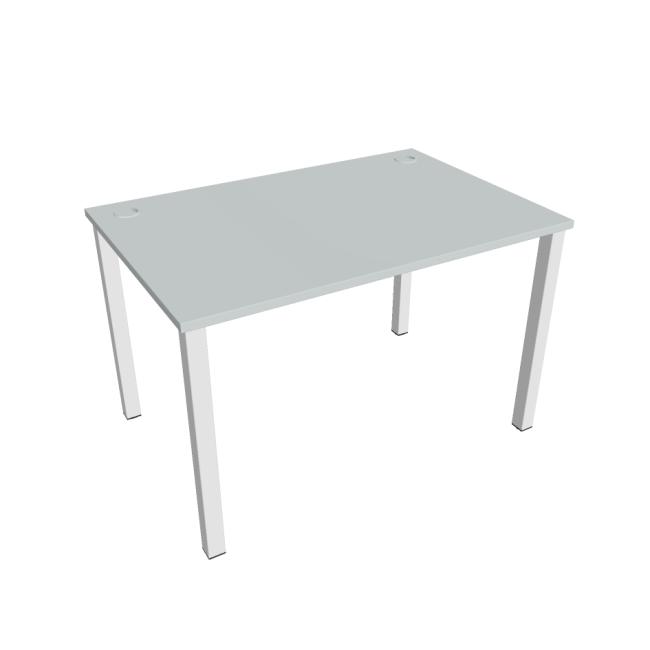 Schreibtisch Uni, 120 x 75,5 x 80 cm, grau/weiß