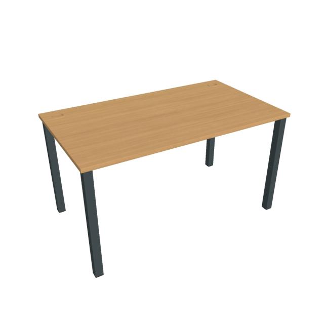[ON014021] Schreibtisch Uni, 140 x 75,5 x 80 cm, Buche/Schwarz