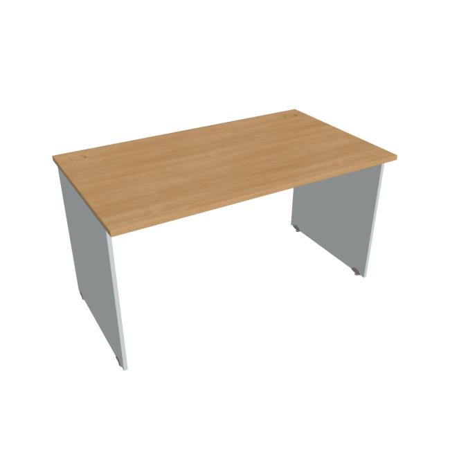 [ON014049] Schreibtisch mit Torfunktion, 140 x 75,5 x 80 cm, Eiche/Grau