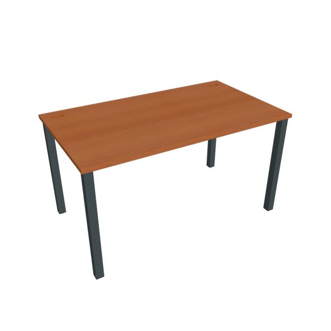 Schreibtisch Uni, 140 x 75,5 x 80 cm, Kirsche/Schwarz