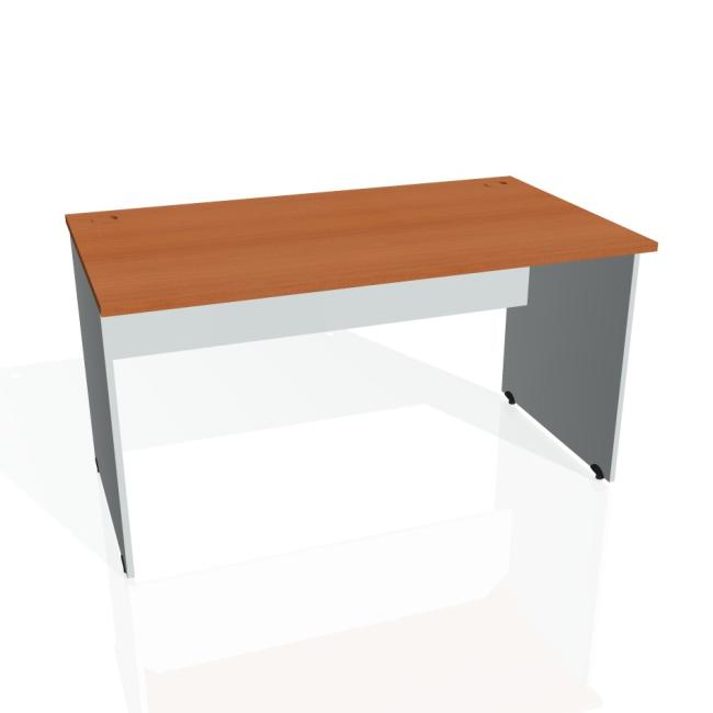 Tor-Schreibtisch, 140x75,5x80 cm, Kirsche/Grau