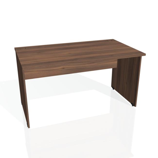 [ON014067] Schreibtisch mit Torfunktion, 140 x 75,5 x 80 cm, Nussbaum/Nussbaum