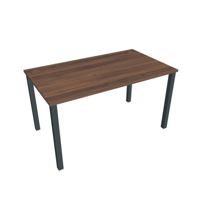 [ON014072] Schreibtisch Uni, 140 x 75,5 x 80 cm, Walnuss/Schwarz