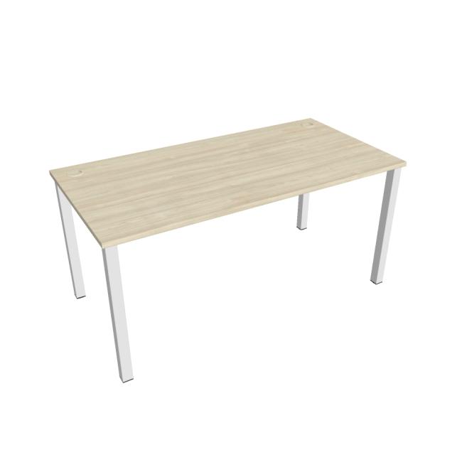 [ON016014] Schreibtisch Uni, 160 x 75,5 x 80 cm, Akazie/Weiß
