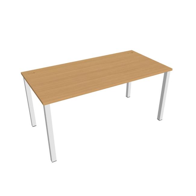[ON016024] Schreibtisch Uni, 160 x 75,5 x 80 cm, Buche/Weiß
