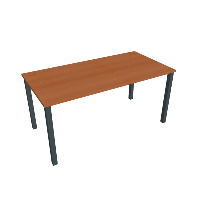 Schreibtisch Uni, 160 x 75,5 x 80 cm, Kirsche/Schwarz