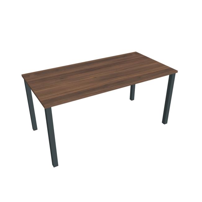 Schreibtisch Uni, 160 x 75,5 x 80 cm, Walnuss/Schwarz