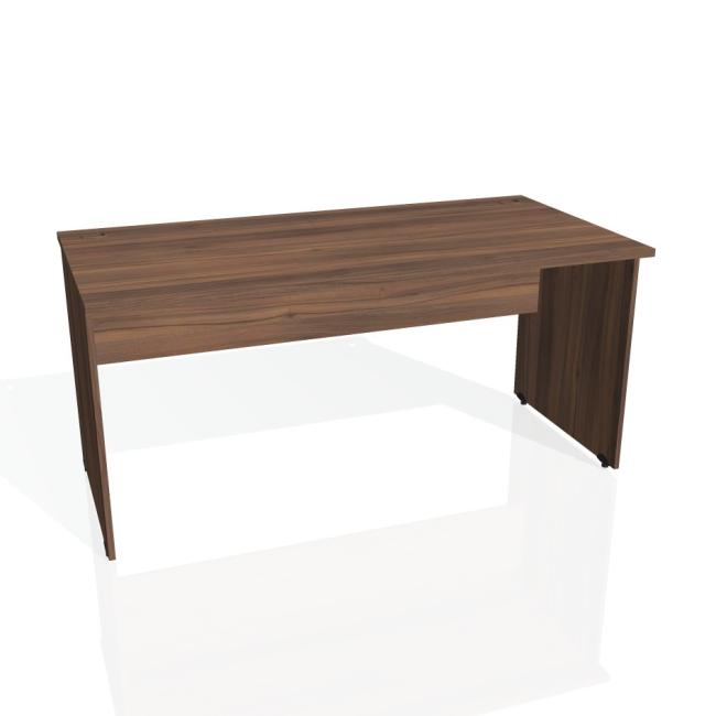 Schreibtisch mit Torfunktion, 160 x 75,5 x 80 cm, Nussbaum/Nussbaum