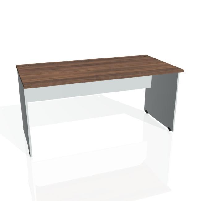 [ON016078] Schreibtisch mit Torfunktion, 160 x 75,5 x 80 cm, Walnuss/Grau