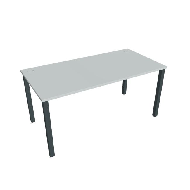Schreibtisch Uni, 160x75,5x80 cm, grau/schwarz