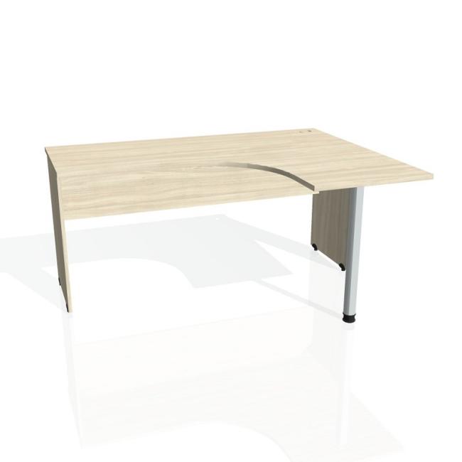 [ON016111] Gate-Schreibtisch, ergonomisch, links, 160 x 75,5 x 120 cm, Akazie/Akazienholz