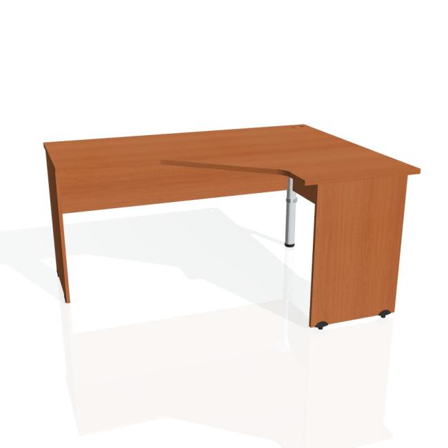 [ON016120] Schreibtischgitter, ergonomisch, links, 160x75,5x120 cm, Kirsche/Kirsche