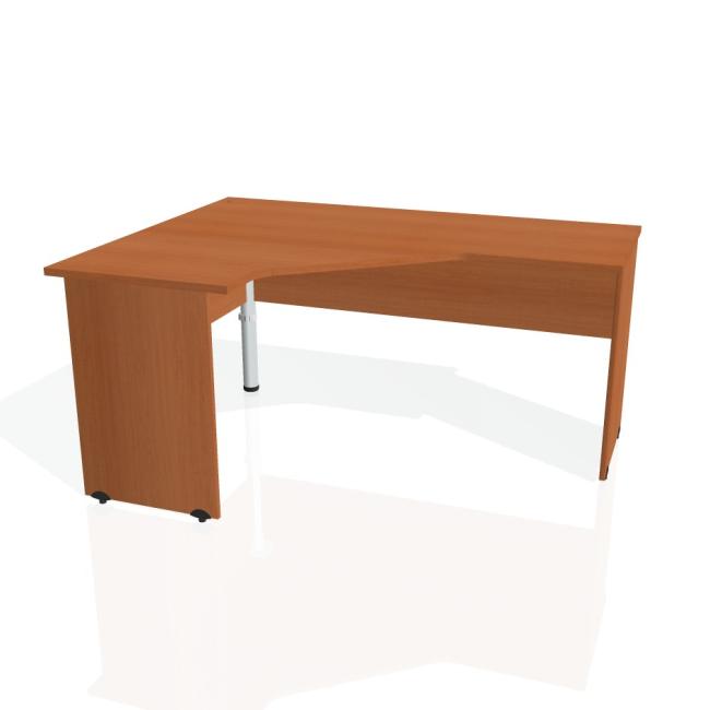 [ON016130] Gate-Schreibtisch, ergonomisch, rechts, 160x75,5x120 cm, Kirsche/Kirsche