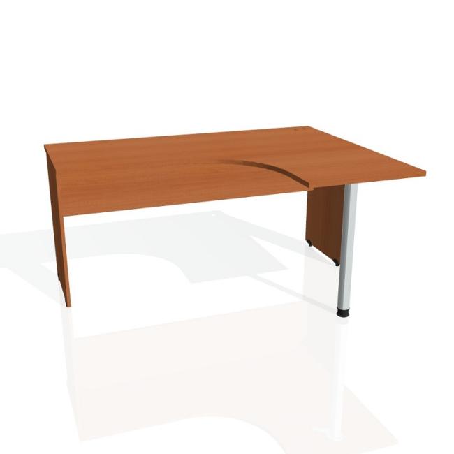 [ON016155] Schreibtischgitter, ergonomisch, links, 160x75,5x120 cm, Kirsche/Kirsche