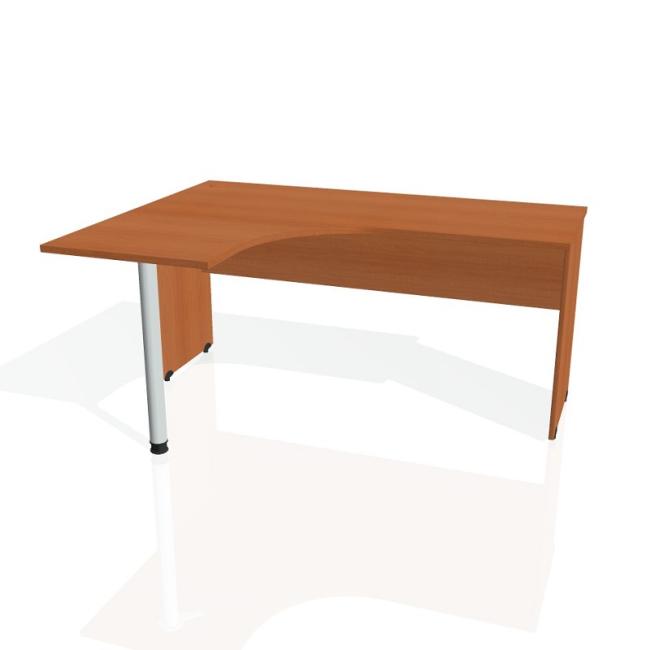 [ON016255] Gate-Schreibtisch, ergonomisch, rechts, 160x75,5x120 cm, Kirsche/Kirsche