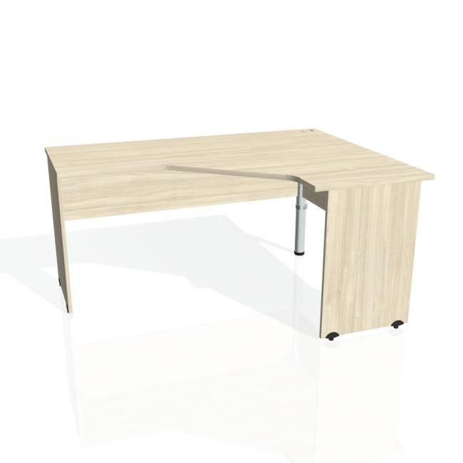 [ON016311] Gate-Schreibtisch, ergonomisch, links, 160 x 75,5 x 120 cm, Akazie/Akazienholz