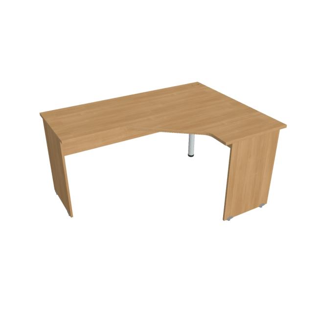 [ON016344] Gate-Schreibtisch, ergonomisch, links, 160x75,5x120 cm, Eiche/Eiche
