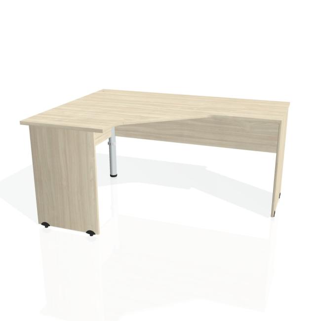 [ON016411] Gate-Schreibtisch, ergonomisch, rechts, 160 x 75,5 x 120 cm, Akazie/Akazienholz