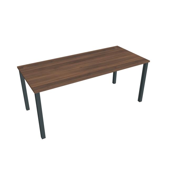 [ON018072] Schreibtisch Uni, 180 x 75,5 x 80 cm, Walnuss/Schwarz