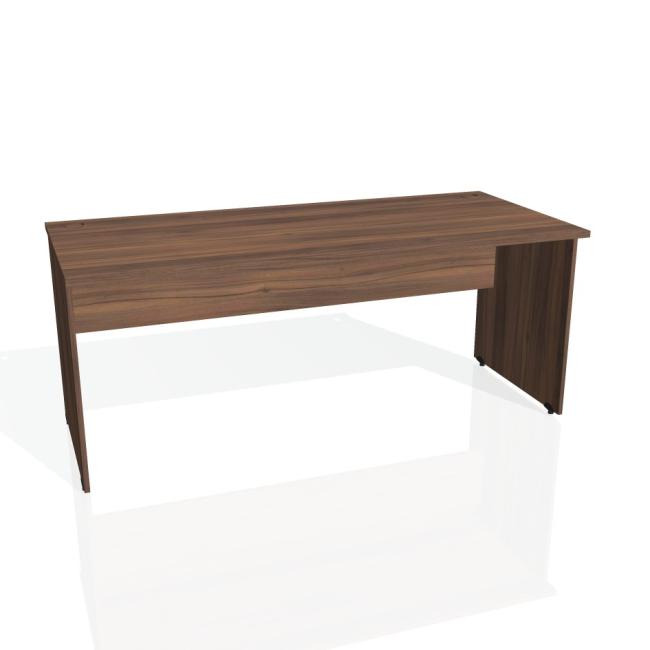 [ON018077] Schreibtisch mit Torfunktion, 180 x 75,5 x 80 cm, Nussbaum/Nussbaum