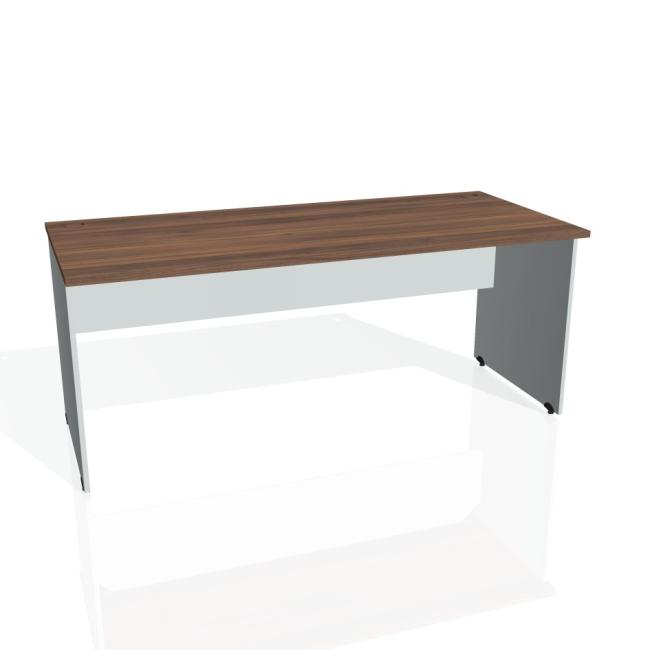 [ON018078] Schreibtisch mit Torfunktion, 180 x 75,5 x 80 cm, Walnuss/Grau