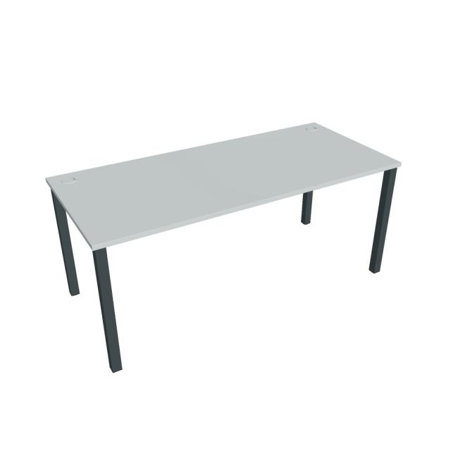 Schreibtisch Uni, 180x75,5x80 cm, grau/schwarz