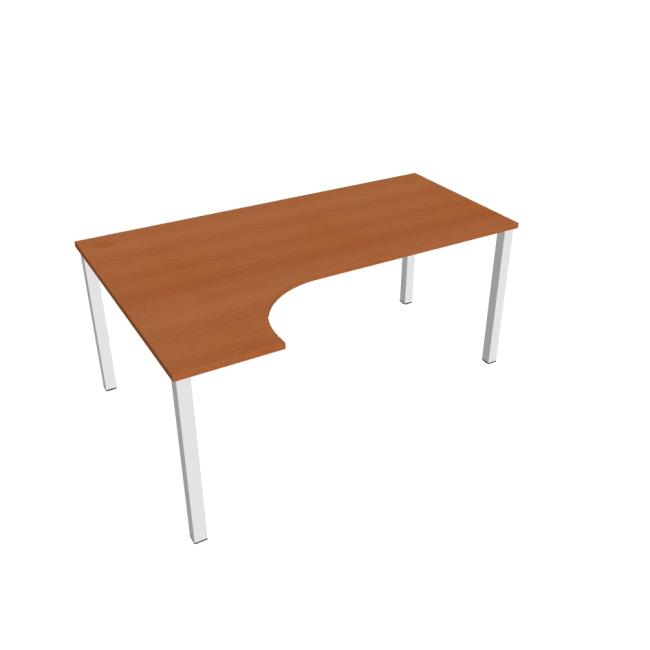 [ON018154] Schreibtisch Uni, ergo, rechts, 180x75,5x120 cm, Kirsche/Weiß