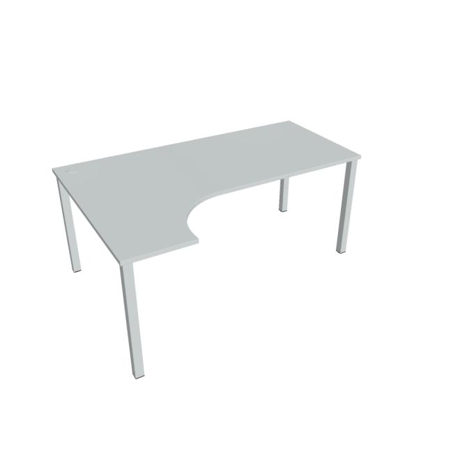 Schreibtisch Uni, ergo, rechts, 180x75,5x120 cm, grau/grau