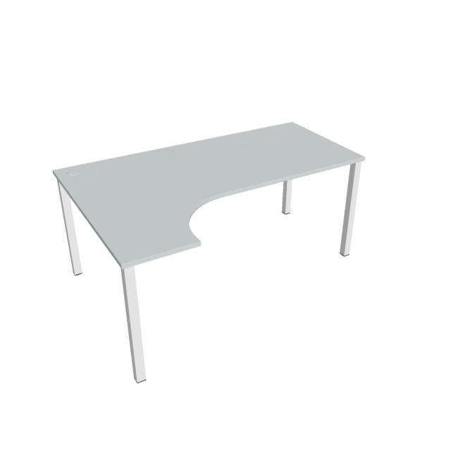 [ON018184] Schreibtisch Uni, ergo, rechts, 180x75,5x120 cm, grau/weiß