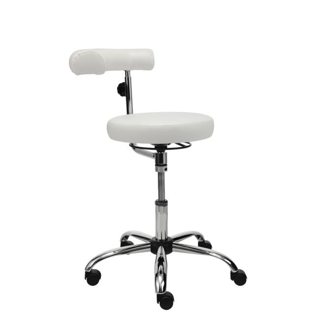 [AB129009] Arztstuhl KLINIK, medizinisches Öko-Leder KN0080 weiß
