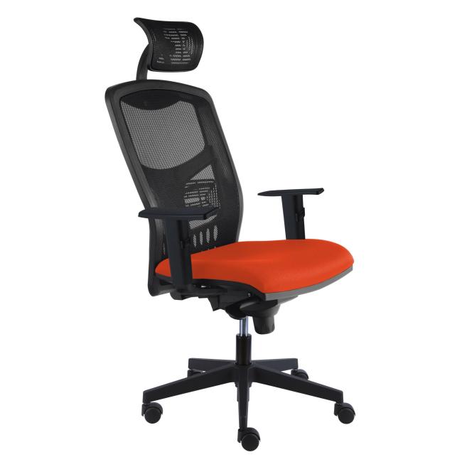 Bürostuhl York Net, E-SY+ PDH+ Armlehnen orange