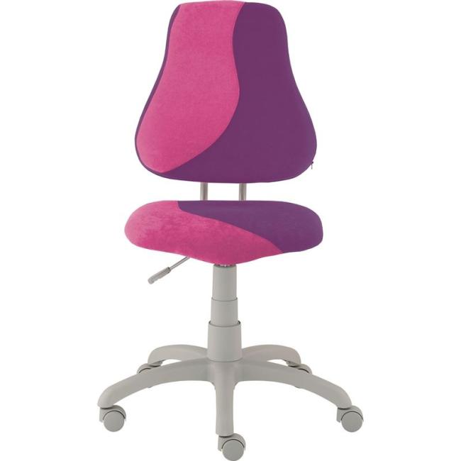 Mitwachsender Kinderstuhl FUXY S-LINE rosa/lila (Suedine)