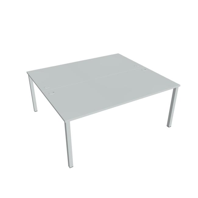 [ON118083] Schreibtisch Uni, Doppeltisch, 180x75,5x160 cm, grau/grau