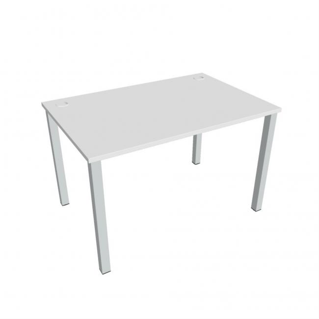 Schreibtisch Uni, 120x75,5x80 cm, weiß/grau