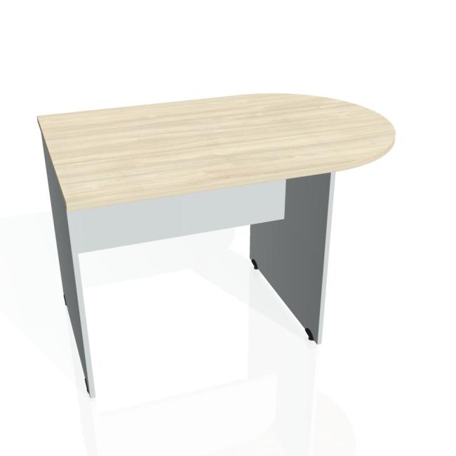 Beistelltisch mit Tormotiv, 120 x 75,5 x 80 cm, Akazie/Grau