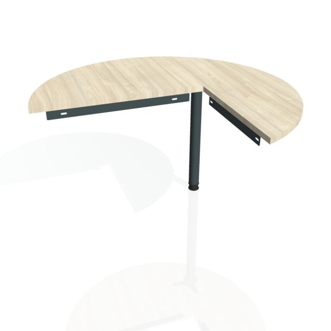 Beistelltisch für das Tor, links, 120 x 75,5 cm, Akazie/Metall