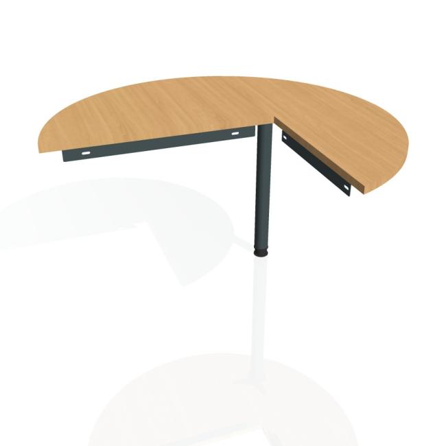 Beistelltisch für das Tor, links, 120 x 75,5 cm, Buche/Metall