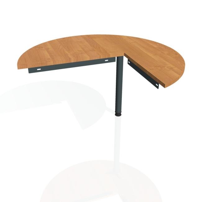 Beistelltisch links am Tor, 120 x 75,5 cm, Erle/Metall