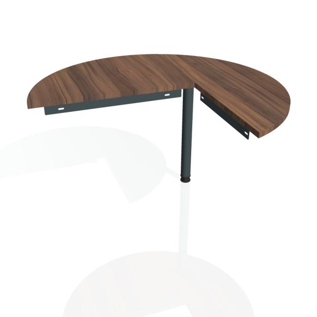 [ON120179] Beistelltisch „Tor“, links, 120 x 75,5 cm, Nussbaum/Metall