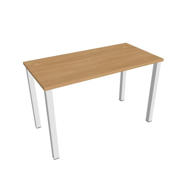 [ON120243] Schreibtisch Uni, 120 x 75,5 x 60 cm, Eiche/Weiß