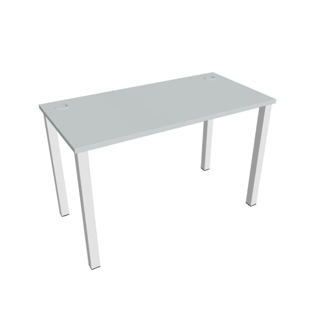 Schreibtisch Uni, 120 x 75,5 x 60 cm, grau/weiß
