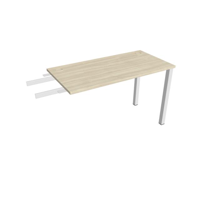 Uni-Schreibtisch, Maschendrahtgestell, 120 x 75,5 x 60 cm, Akazie/Weiß