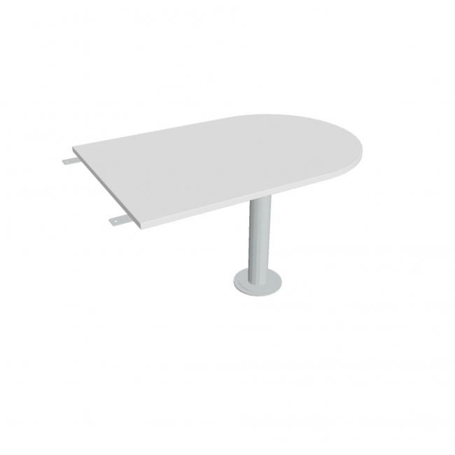 [ON120499] Beistelltisch „Tor“, 120 x 75,5 x 80 cm, weiß/metallisch